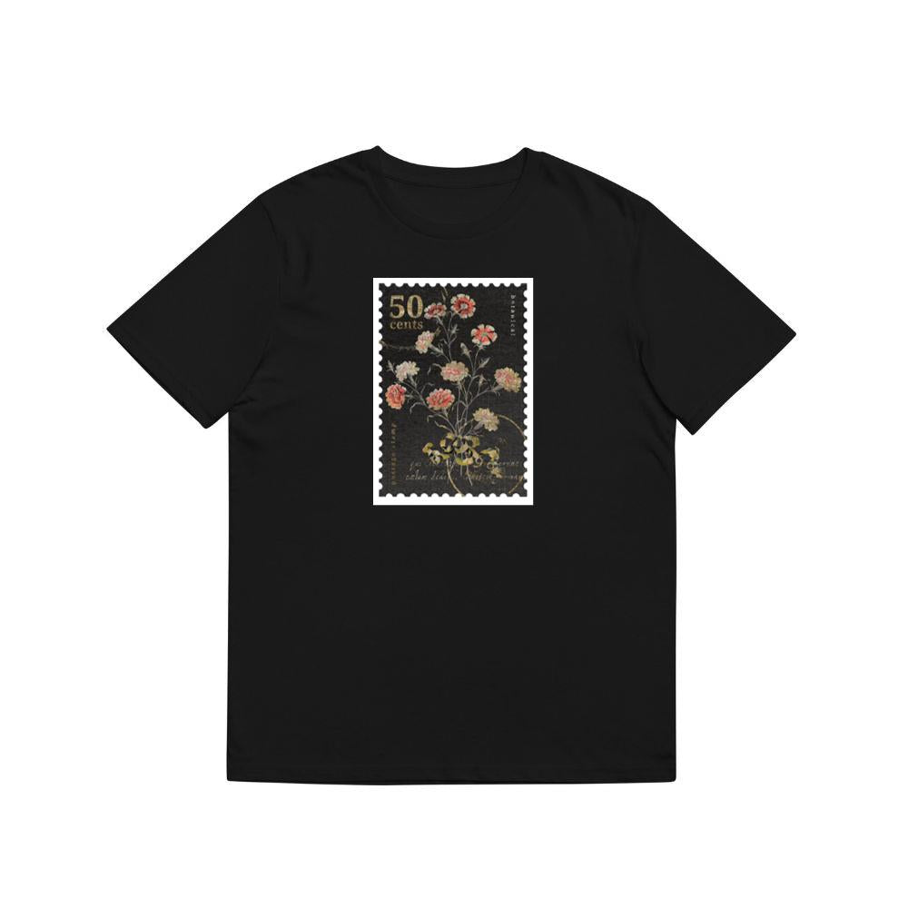 A 50 Cent Stamp with Detailed Floral Illustration T-Shirts