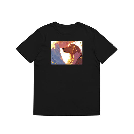 A Boy and His Dog in a Tender Embrace T-Shirts