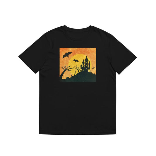 A Castle of Shadows in a Moonlit Midnight T-Shirts