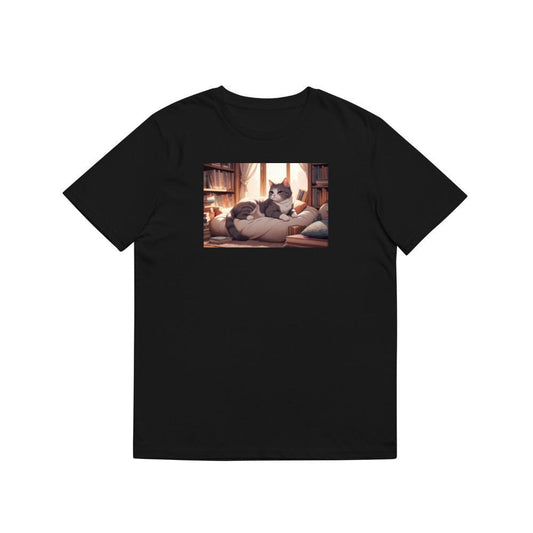 A Cat's Sanctuary in a Library's Embrace T-Shirts