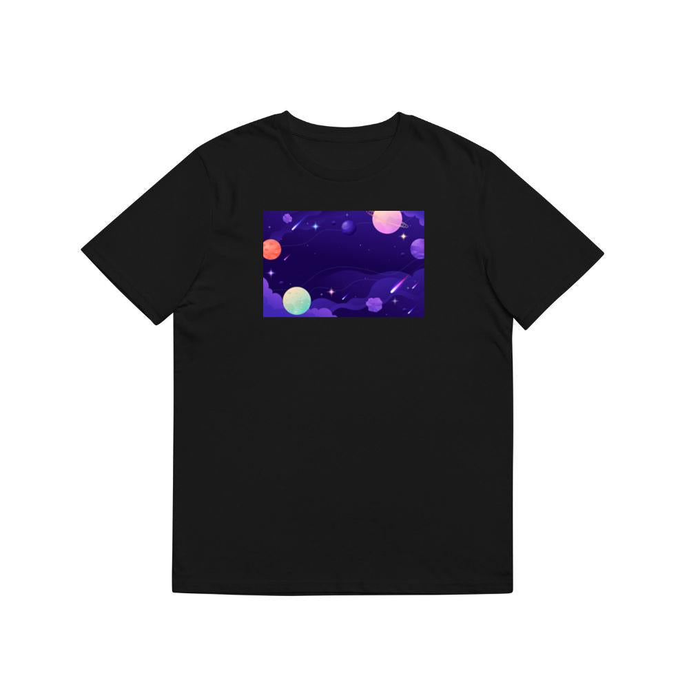 A Galactic Gathering in a Purple Panorama T-Shirts