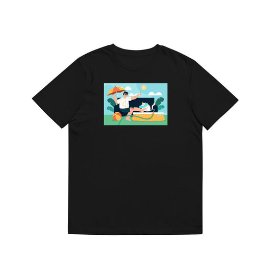A Humorous Summer Scene of Relaxation and Whimsy T-Shirts
