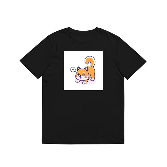 A Shiba's Joyful Jaunt in a Digital Delight T-Shirts
