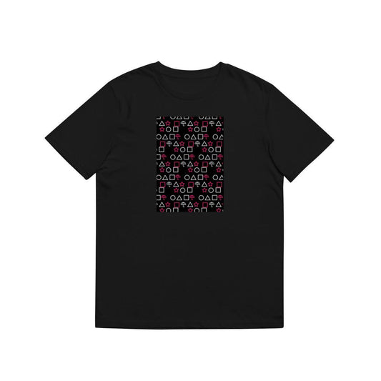 A Squid Game Pattern in a Striking Contrast T-Shirts