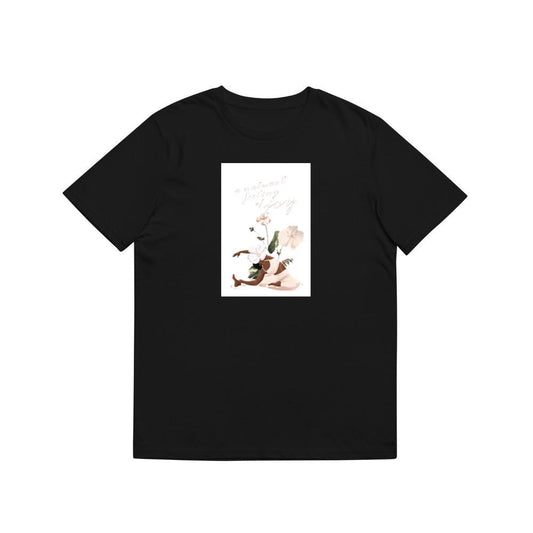 A Yoga Illustration with Flowers T-Shirts