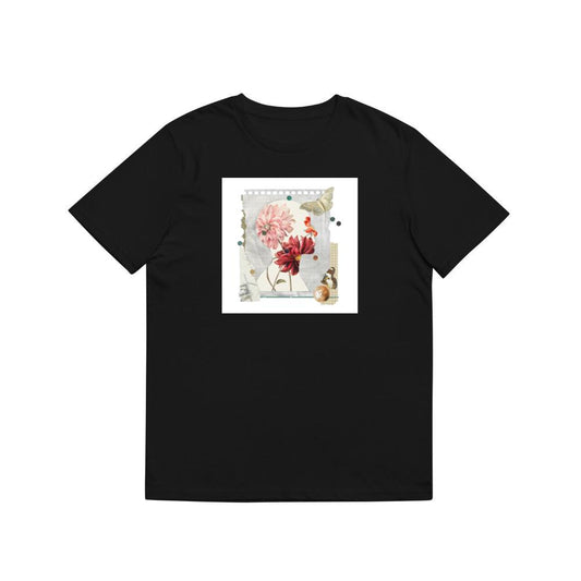 An Artistic Montage of a Silhouette Head with Blooming Flowers and Butterflies T-Shirts